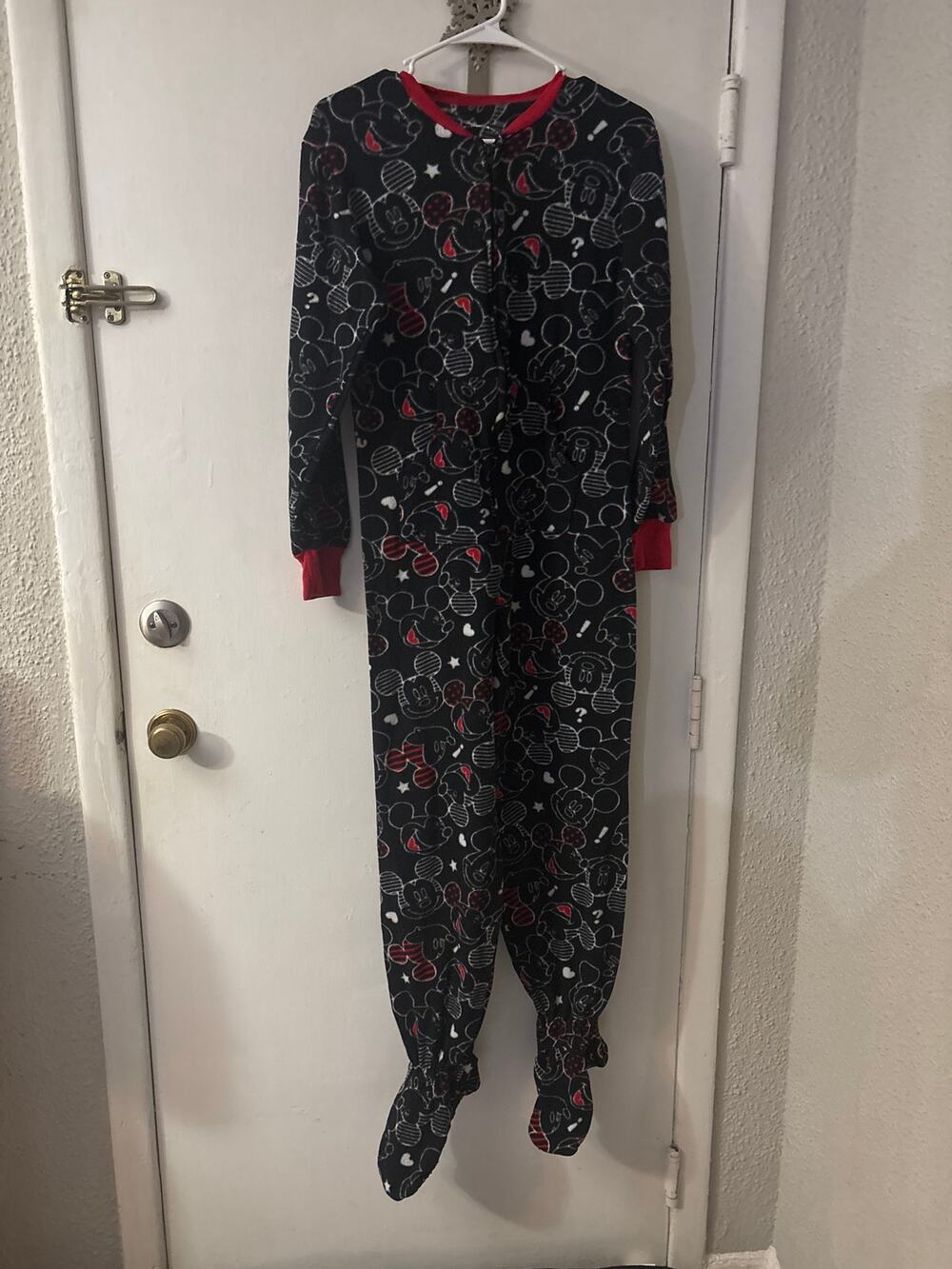 Disney Mickey Mouse Onesie Footed Pajamas Sleepwear (3-5) Juniors Kidcore Comfy